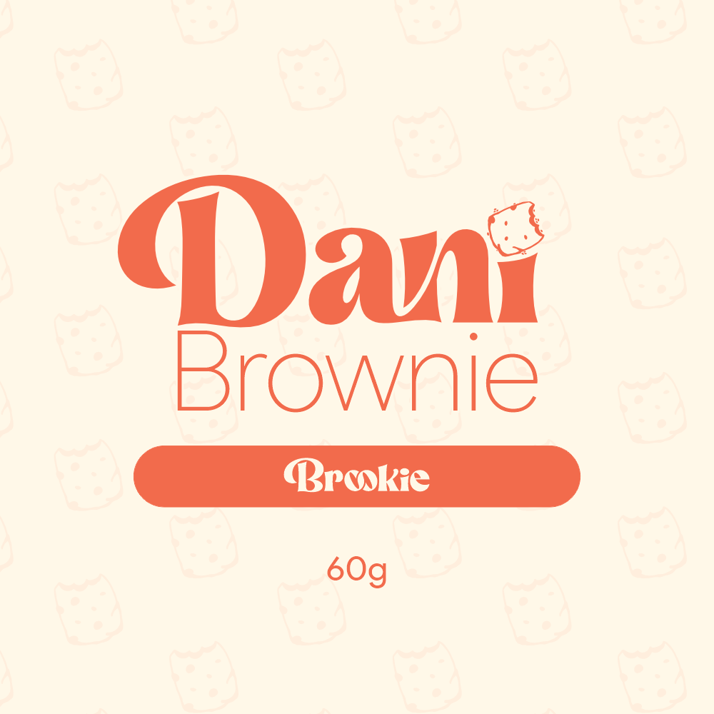 Embalagem do brownie artesanal sabor Brookie — Dani Brownie