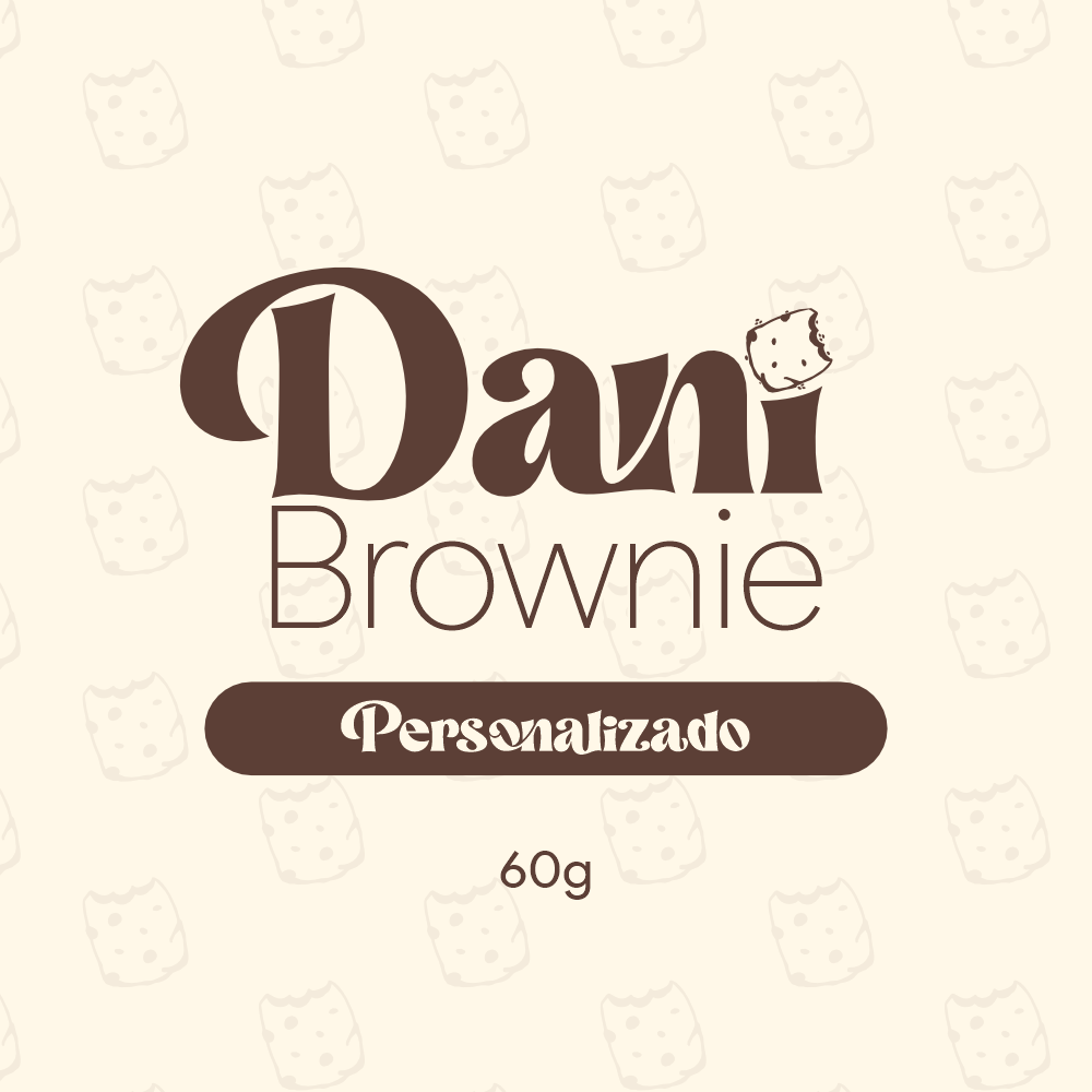 Embalagem do brownie artesanal sabor Personalizado — Dani Brownie